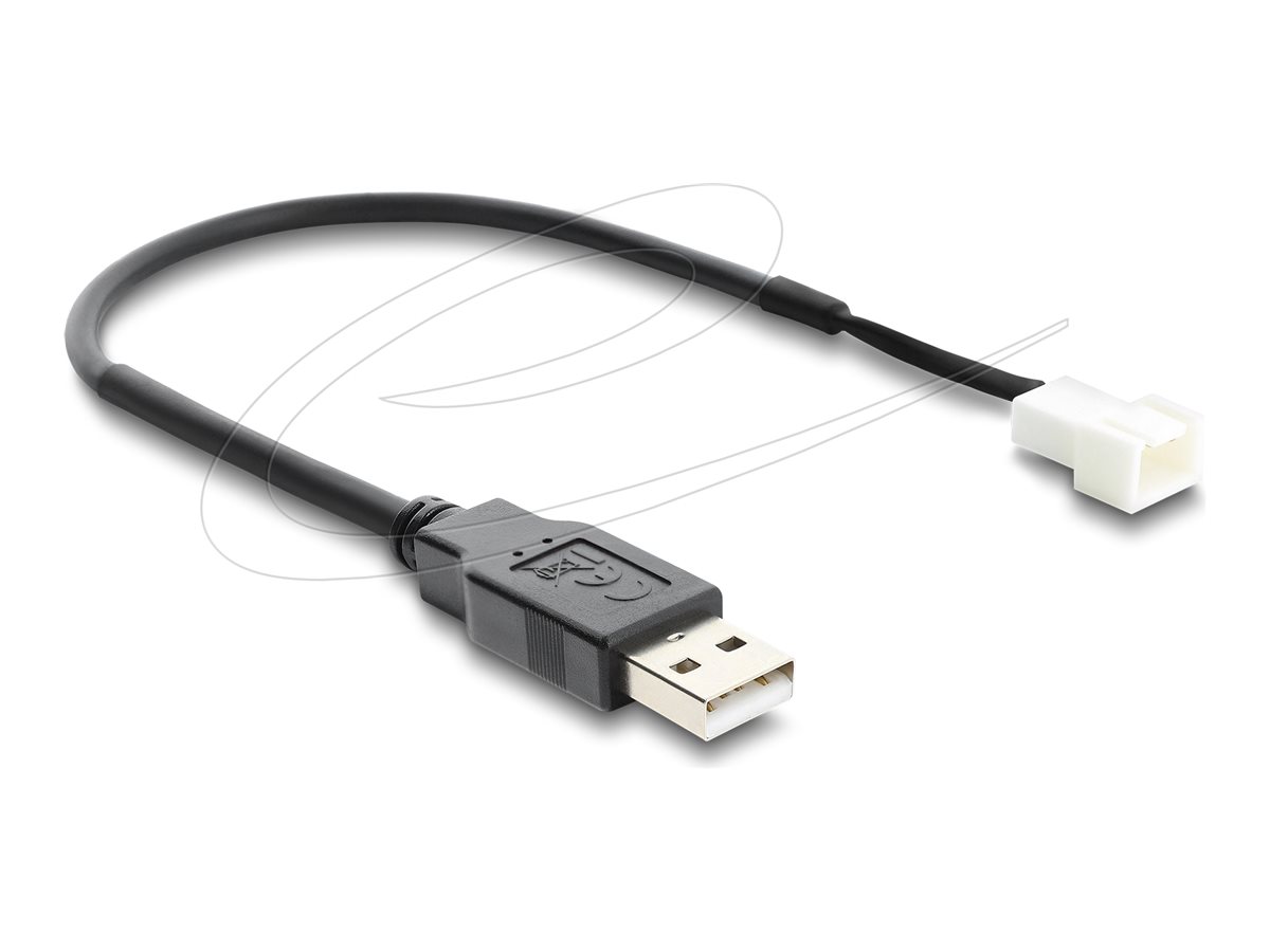 Delock Netzkabel für Lüfter - USB (M) zu 3-poliger Lüfteranschluss (M)