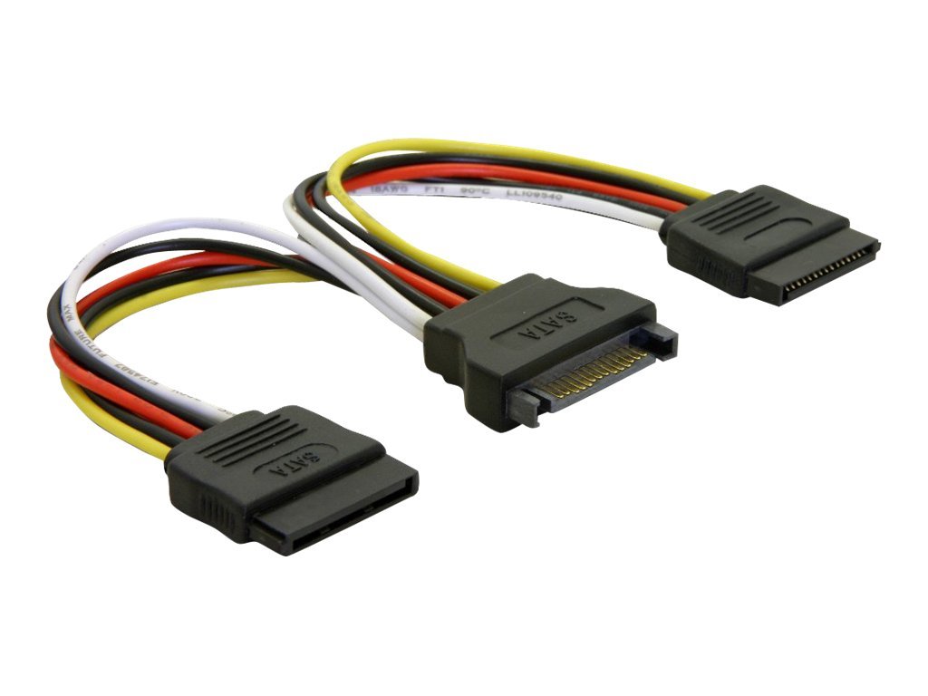 Delock - Stromkabel - SATA-Stromstecker (M) zu SATA-Stromstecker (W) - 15 cm - gerader Stecker - für Delock PCI Express Card