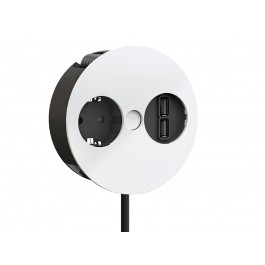 Bachmann Twist - Steckdosenleiste - Eingabe, Eingang CEE 7/7 - Ausgangsanschlüsse: 1 (CEE 7/3, 2 x USB), Ansicht 2