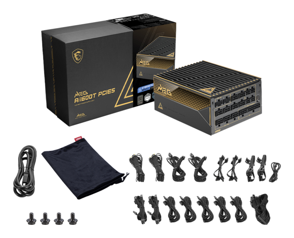MSI MEG Ai1600T PCIE5 - Netzteil (intern) - ATX - 12V 3.1/ EPS12V, Ansicht 2