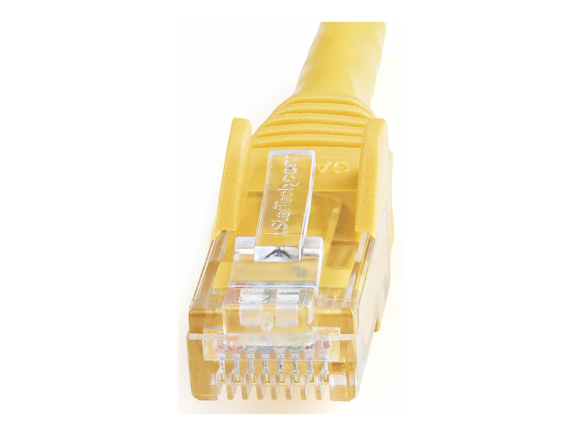 StarTech.com 15m CAT6 Ethernet Cable, 10 Gigabit Snagless RJ45 650MHz 100W PoE Patch Cord, CAT 6 10GbE UTP Network Cable w/Strain Relief, Yellow, Wiring is UL Certified/TIA - Category 6 - 24AWG (N6PATC15MYL)