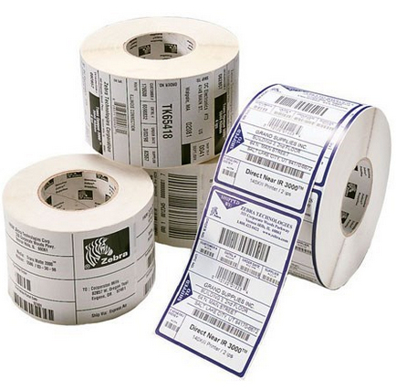 Zebra Z-Perform 1000T - Papier - permanenter Klebstoff - 85 x 55 mm 1370 Etikett(en) (1 Rolle(n), Ansicht 2