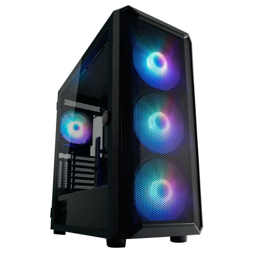 LC-Power Gaming 804B - Obsession_X - Mid tower - ATX - Seitenteil mit Fenster (gehärtetes Glas), Ansicht 2
