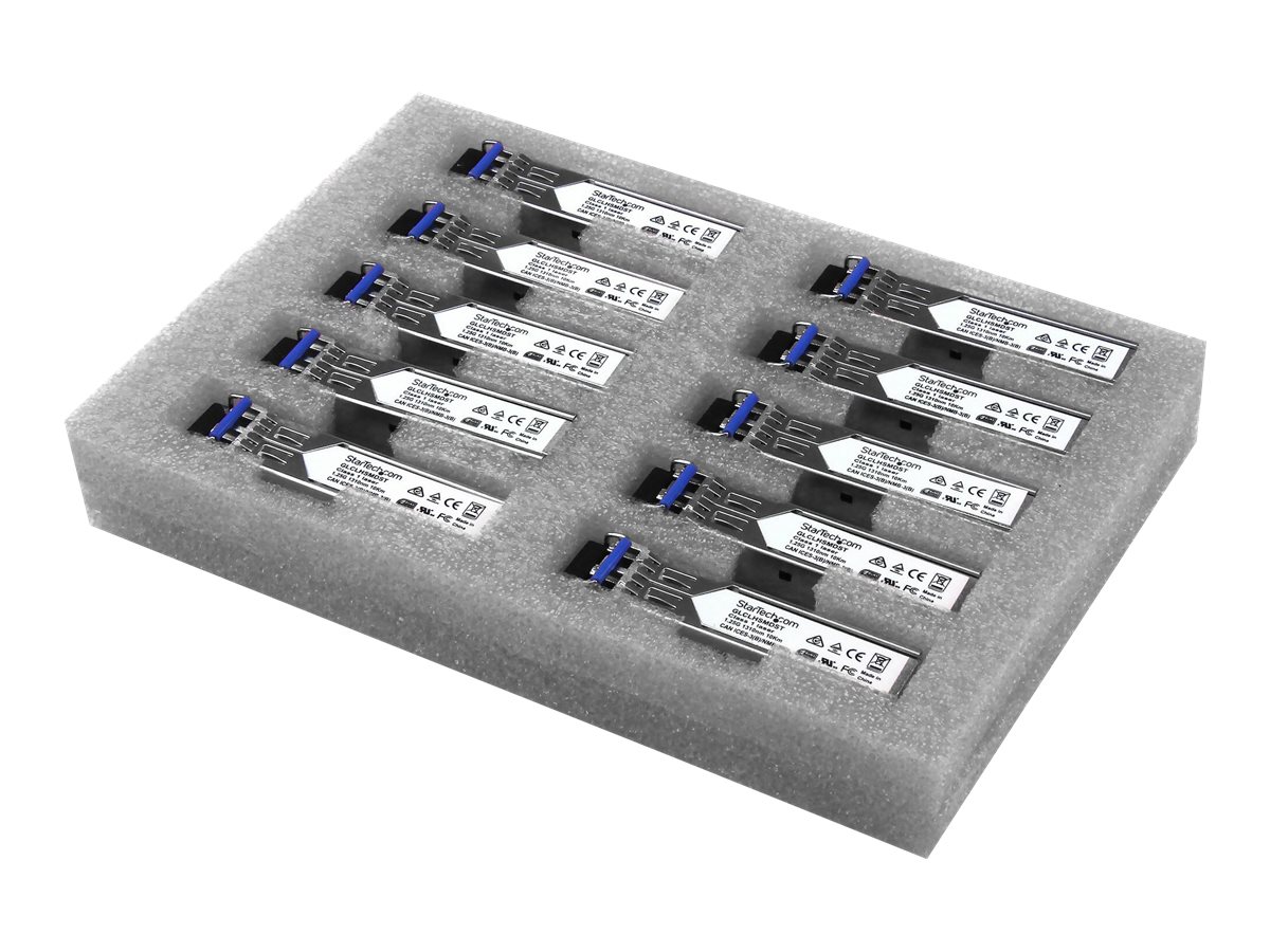 StarTech.com Startech Gigabit LWL SFP Transceiver Modul - Cisco GLC-LH-SMD kompatibel - SM/MM LC - 10km/550m - Mini GBIC 10er Pack - 1000Base-LX/LH - SFP (Mini-GBIC)-