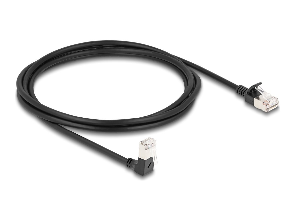 Delock Netzwerkkabel - RJ-45 (M) nach unten abgewinkelt zu RJ-45 (M)