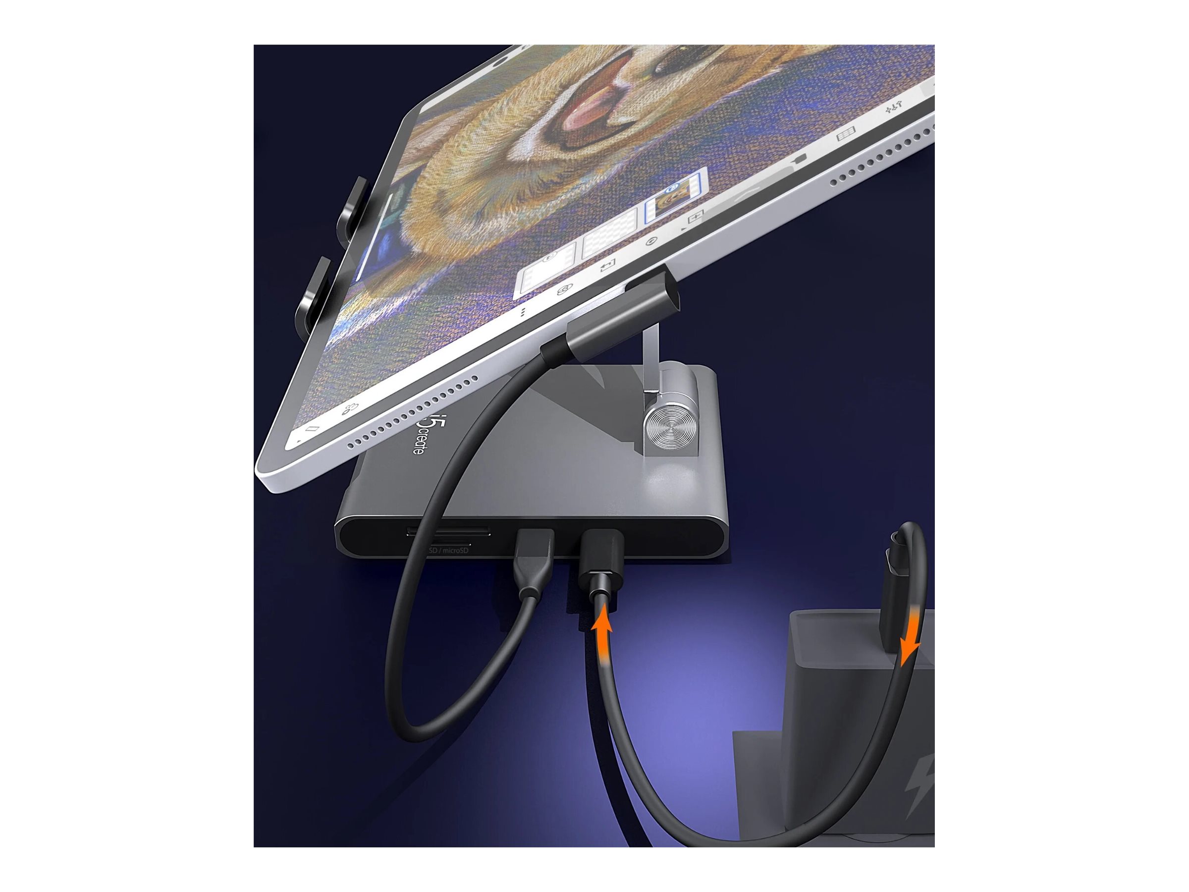 j5create JTS224 - Dockingstation + Tablet-Ständer, Ansicht 5