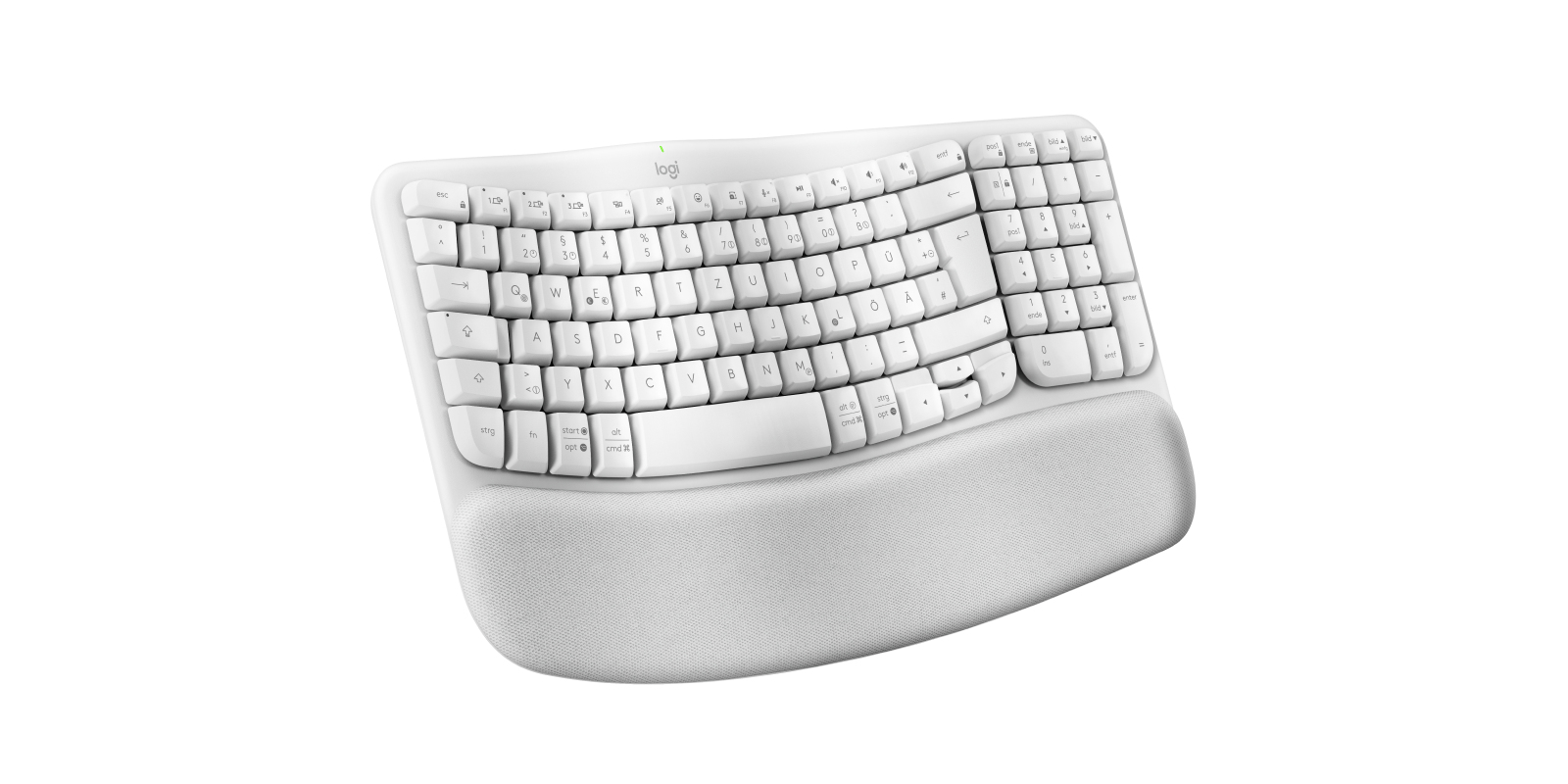 Logitech Wave Keys - Tastatur - kabellos - 2.4 GHz, Bluetooth LE - TL: Deutsch, QWERTZ, Ansicht 3