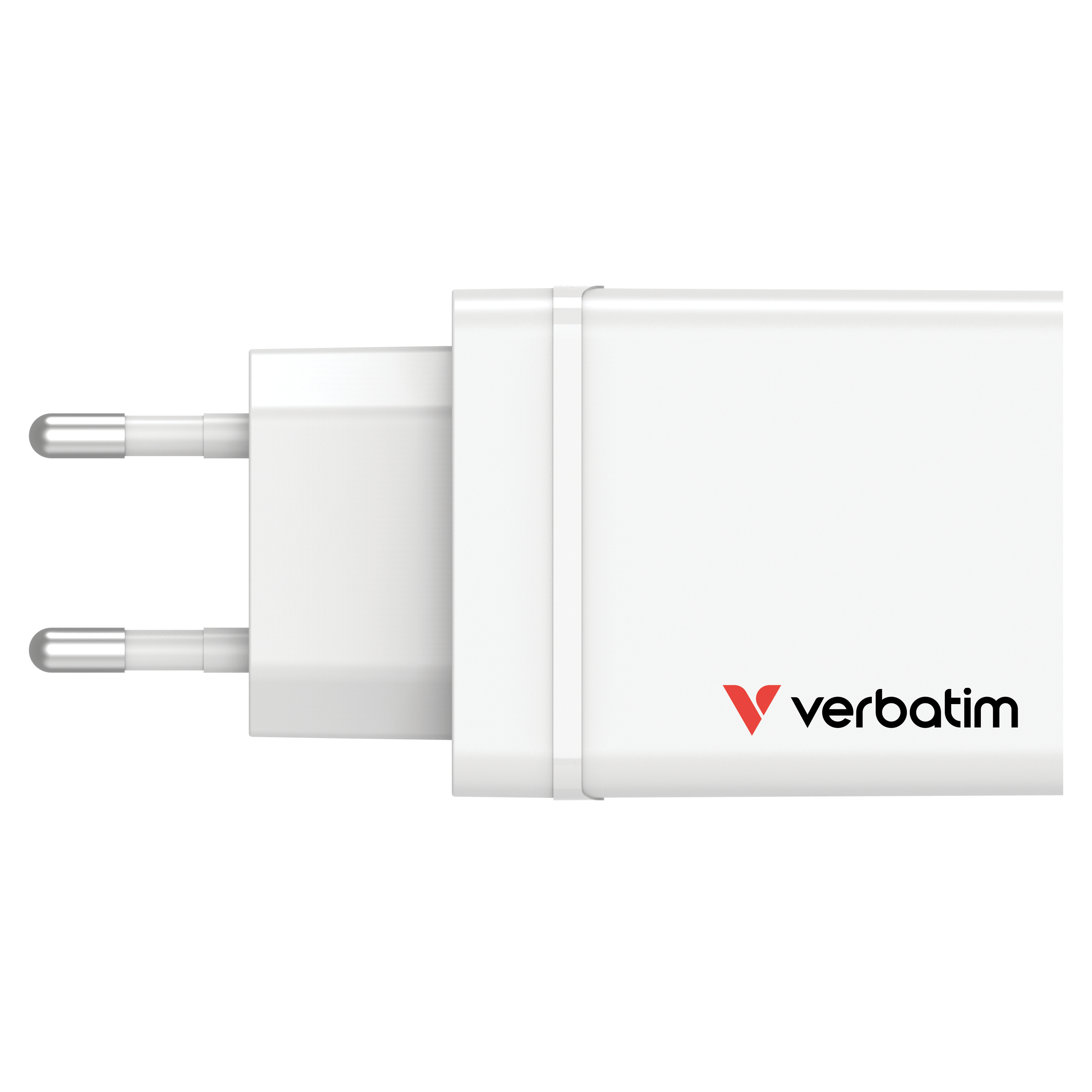 Verbatim Netzteil - 30 Watt - 5 A - PD 3.0, QC 3.0 - 4 Ausgabeanschlussstellen (3 x USB Typ A, 24 pin USB-C) - Weiß, Ansicht 2