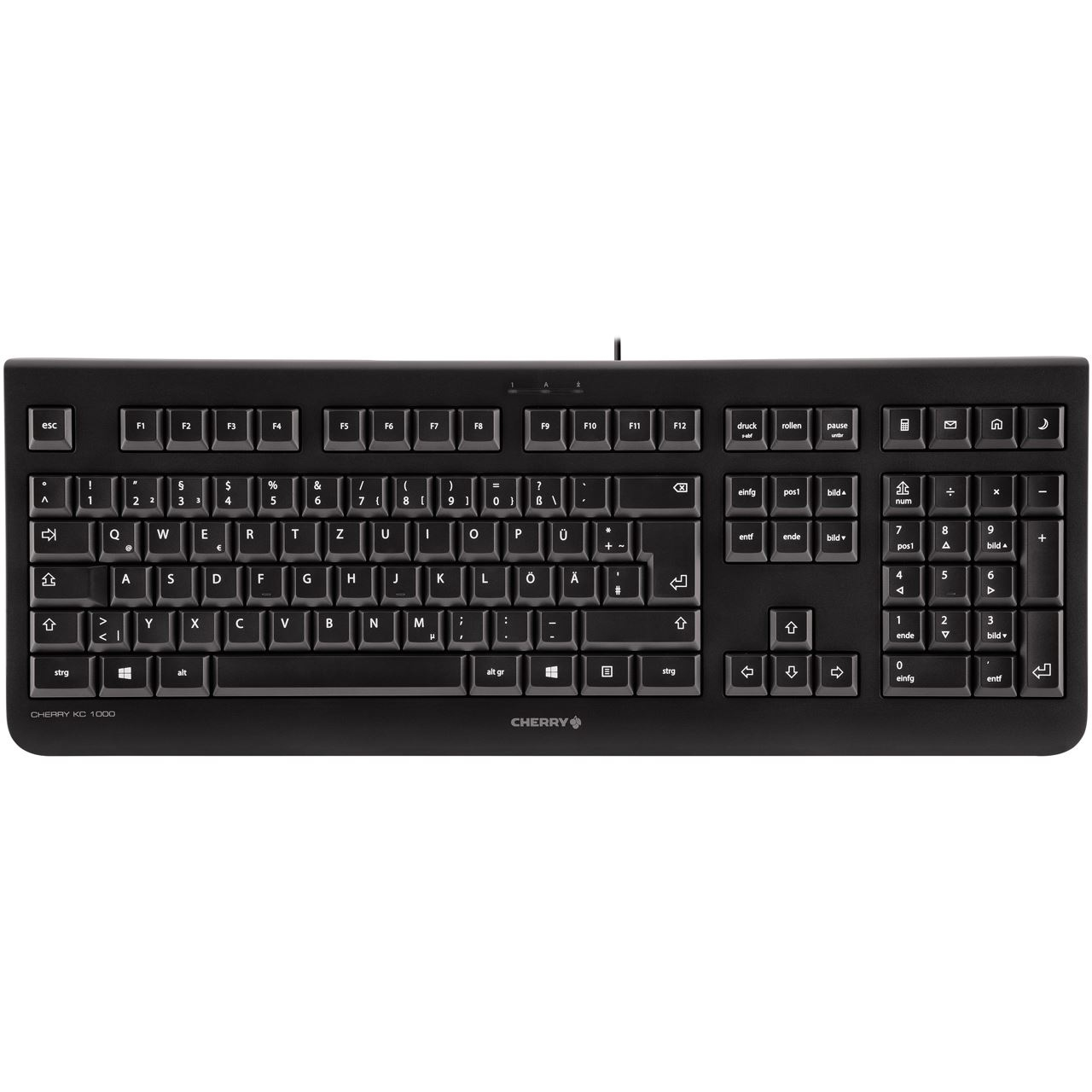 Cherry KC 1000 - Tastatur - Schwarz - TL: Nordisch, QWERTY, Ansicht 2