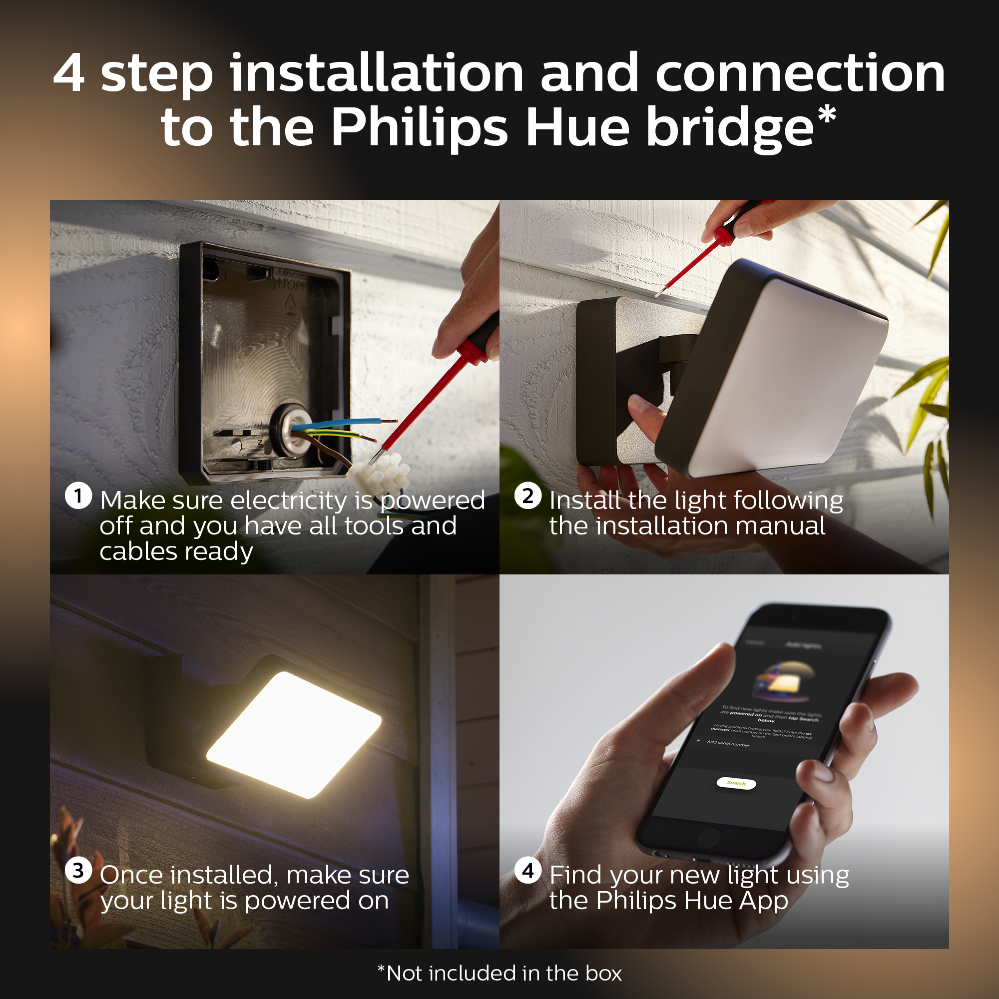 Philips Hue White Welcome - Wandleuchte - LED x 2, Ansicht 4