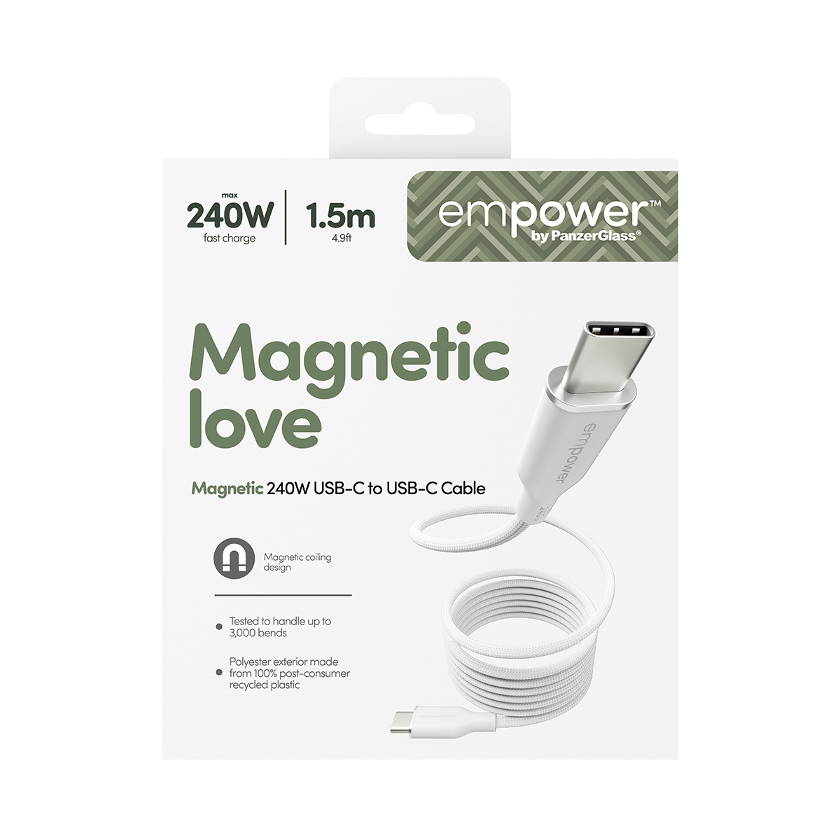 PanzerGlass empower - USB-Kabel - 24 pin USB-C (M) zu 24 pin USB-C (M), Ansicht 3