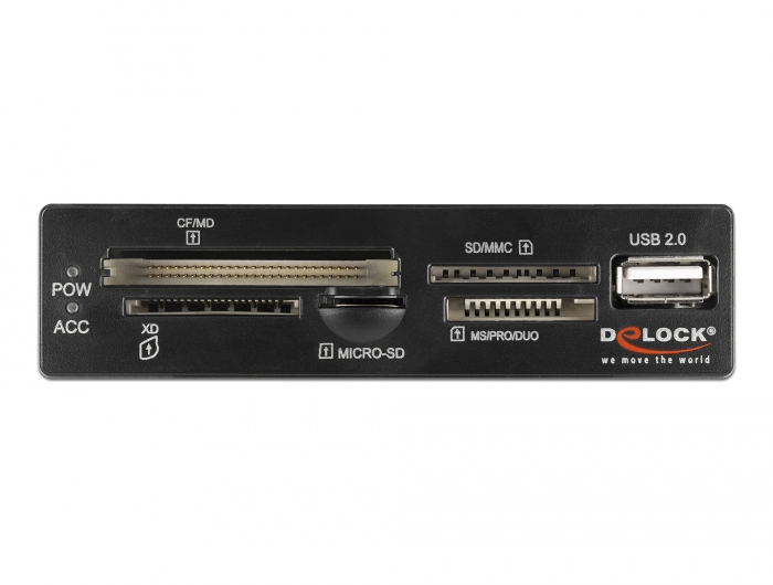 Delock Kartenleser - 8,9 cm (3,5 Zoll) (MS, MS PRO, MMC, MS Duo, xD, CF, microSD, microSDHC, microSDXC), Ansicht 3