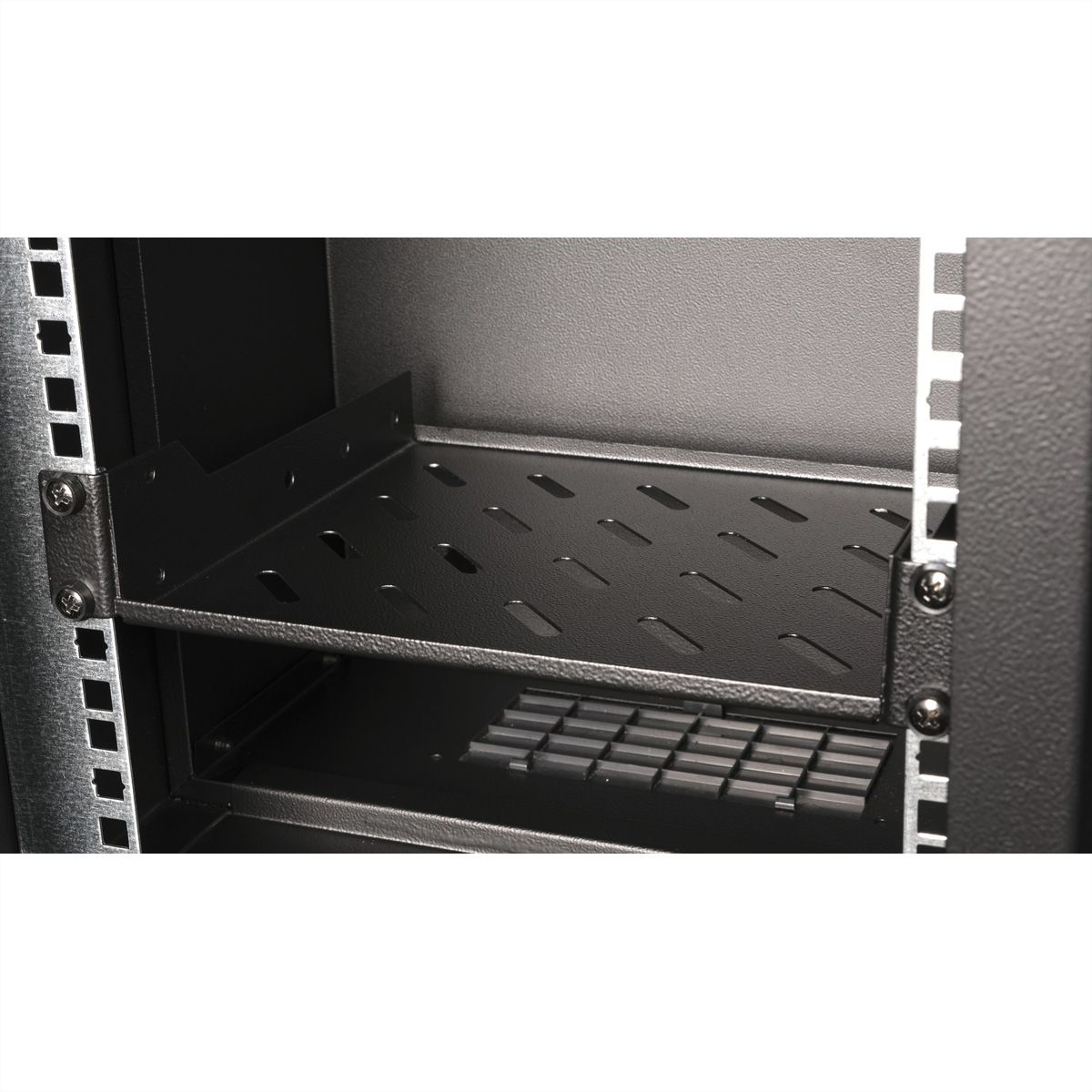 ROLINE 10 Zoll Fachboden 1 HE 200 T schwarz, Ansicht 4