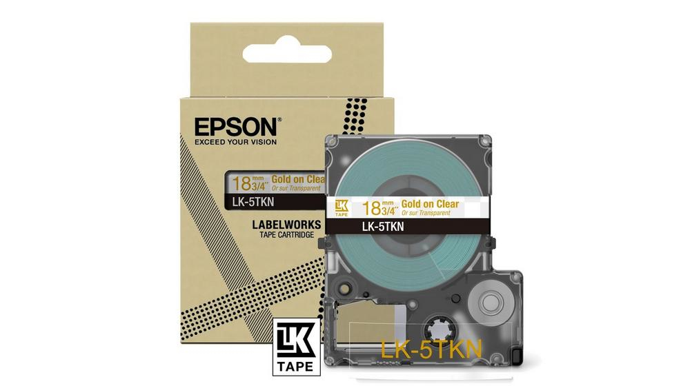Epson LabelWorks LK-5TKN - Metallic - gold auf durchsichtig - Rolle (1,8 cm x 9 m), Ansicht 2