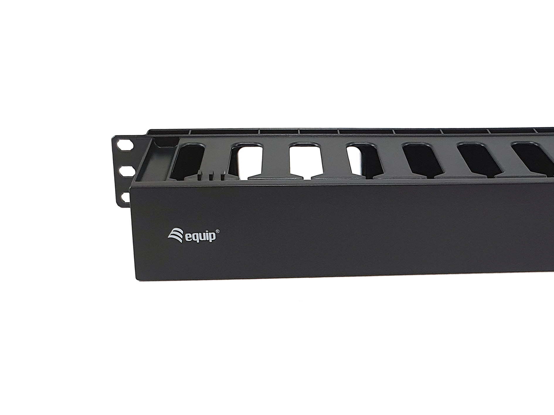 Equip 19 Rack Mount Kabelmanagement-Panel - Schwarz - Kabelmanagementtafel - Schwarz - Acrylnitril-Butadien-Styrol, Ansicht 4