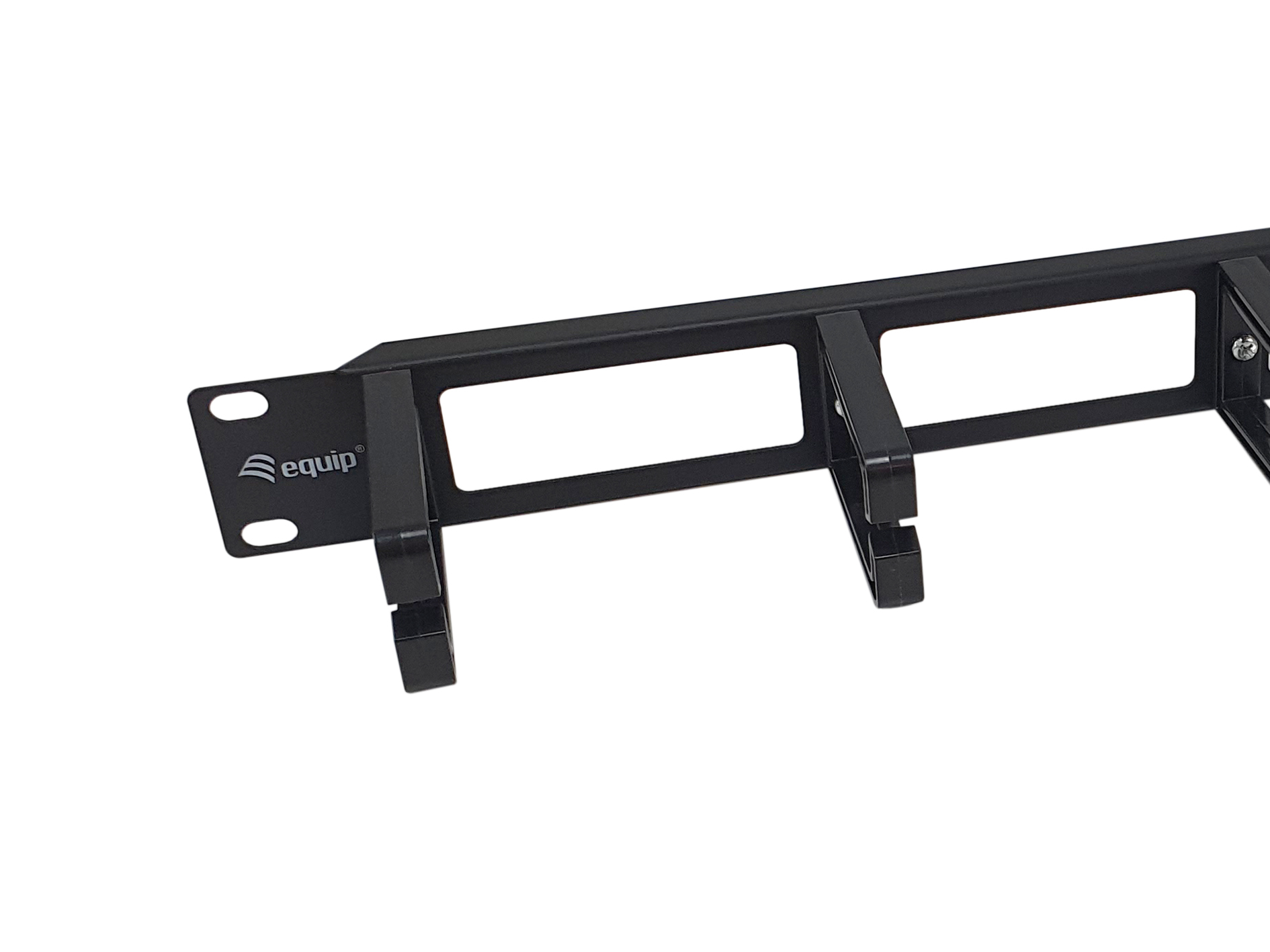 Equip 19 Rack Mount Kabelmanagement-Panel - Schwarz - Kabelmanagementtafel - Schwarz - Kunststoff - Stahl - 1U, Ansicht 3