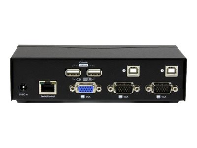 StarTech.com 2 Port USB VGA KVM Switch mit DDM Fast Switching und Kabeln