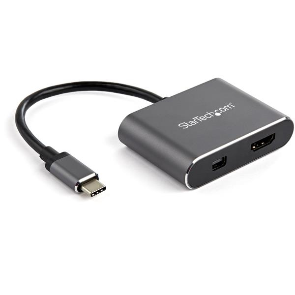 StarTech.com USB-C-Multiport Adapter - HDMI oder Mini DisplayPort - 4K 60Hz, USB Typ-C, HDMI-Ausgang, 1, 3840 x 2160 Pixel