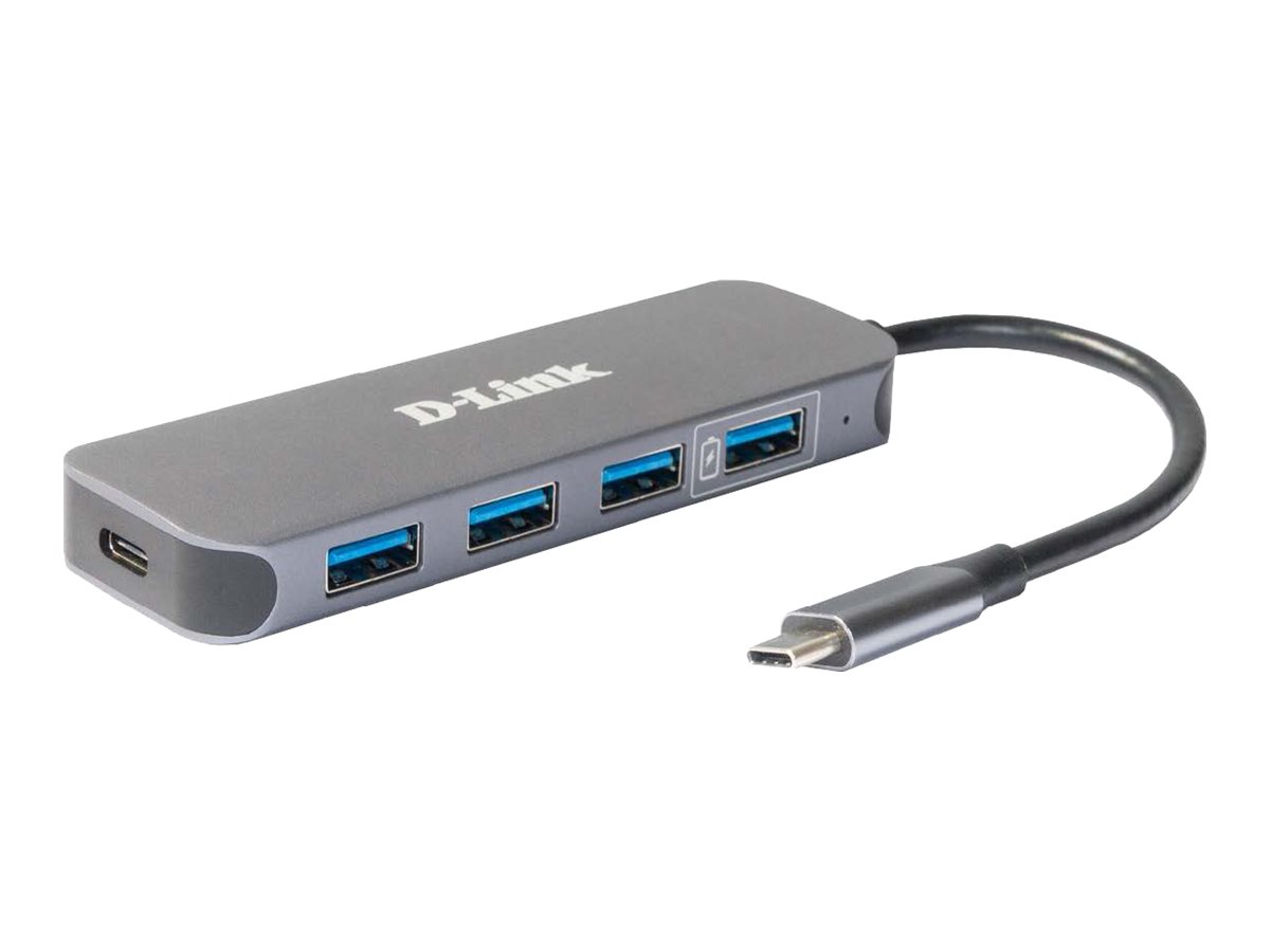 D-Link DUB-2340 - Hub - 4 x SuperSpeed USB 3.0 + 1 x USB-C (Spannungsversorgung), Ansicht 3