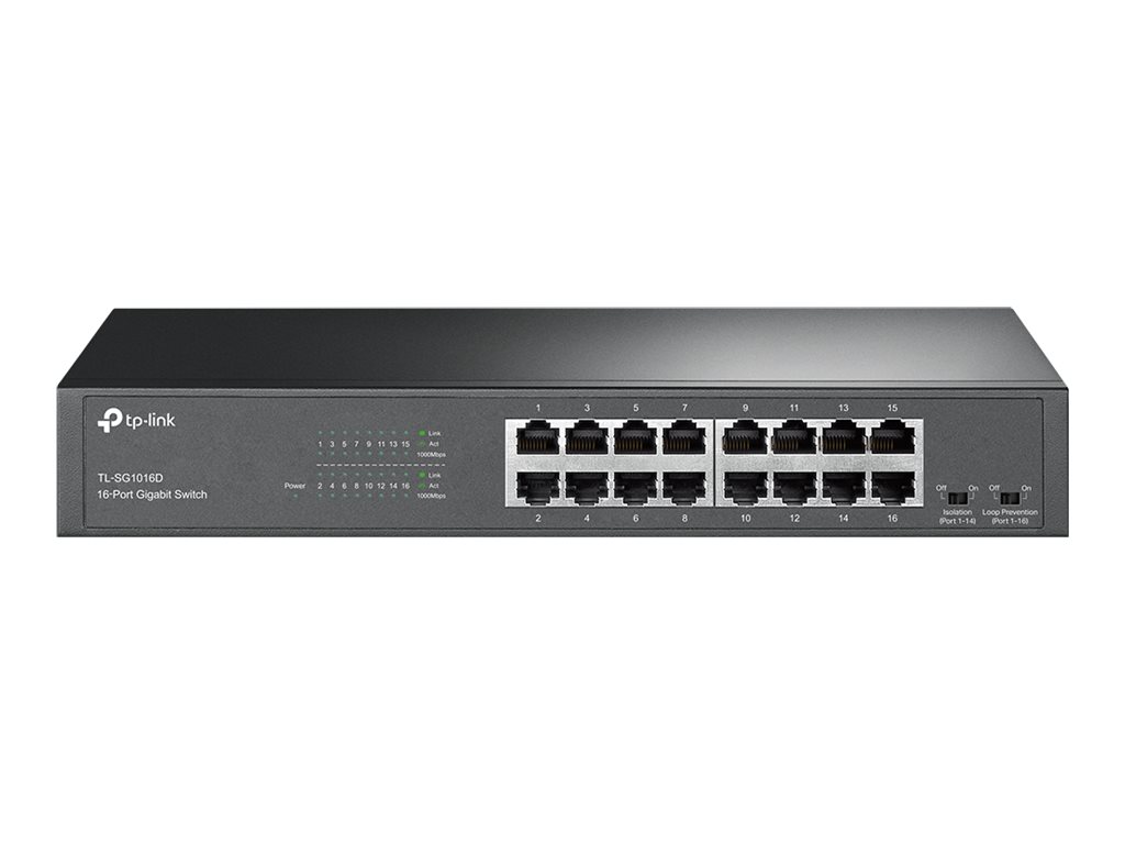 TP-LINK TL-SG1016D 16-Port Gigabit Switch - Switch