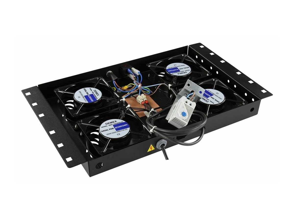 Lanview RAF120BL-UK - Schwarz - 4 Lüfter - 1U - 487 mm - 2850 mm - 44 mm, Ansicht 2