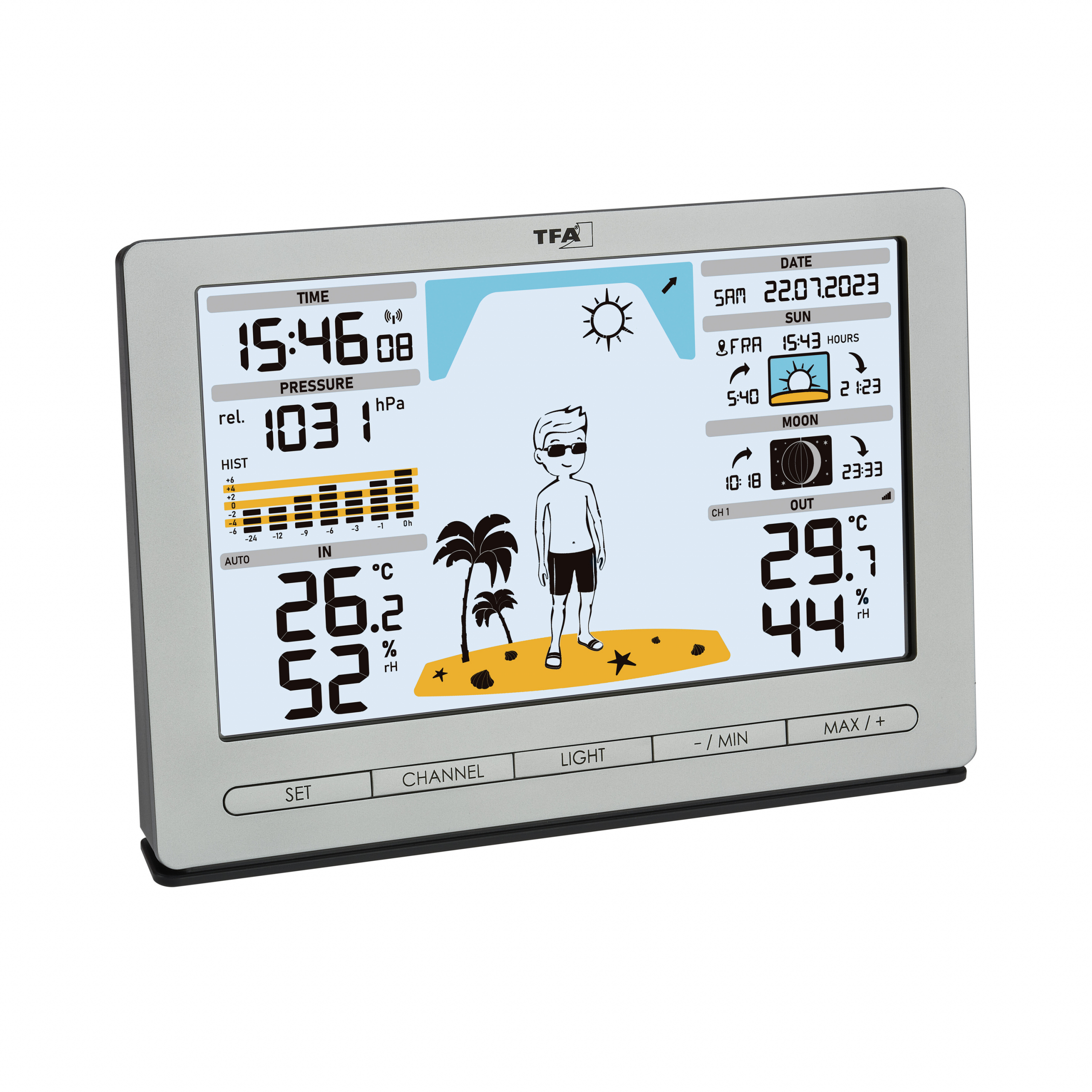 TFA 35.1097 Meteo Jack Wetterstation silber von LumaTech