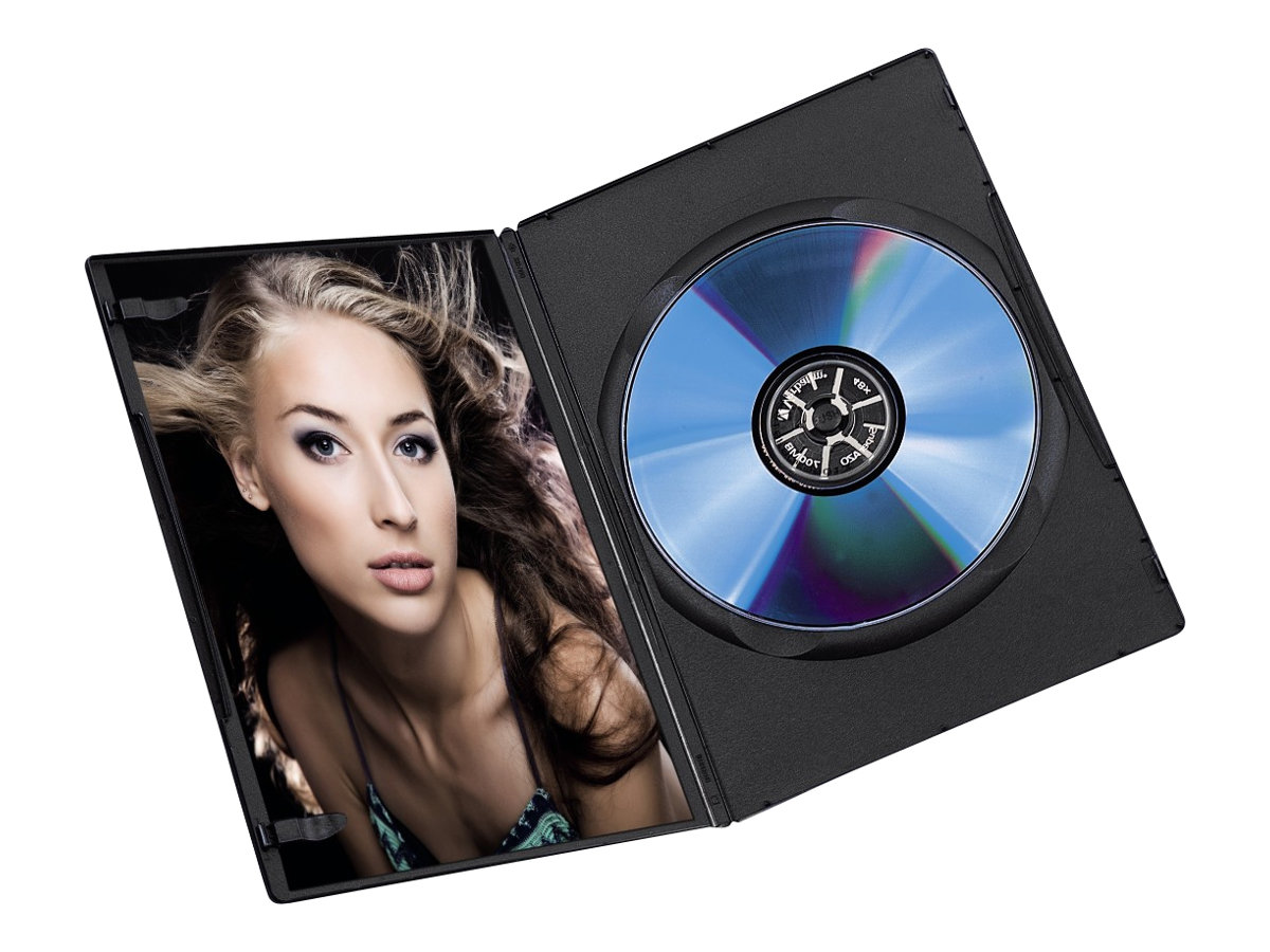 Hama DVD Slim Box - Slim Jewel Case für Speicher-DVD - Kapazität: 1 DVD - Schwarz (Packung mit 25), Ansicht 3