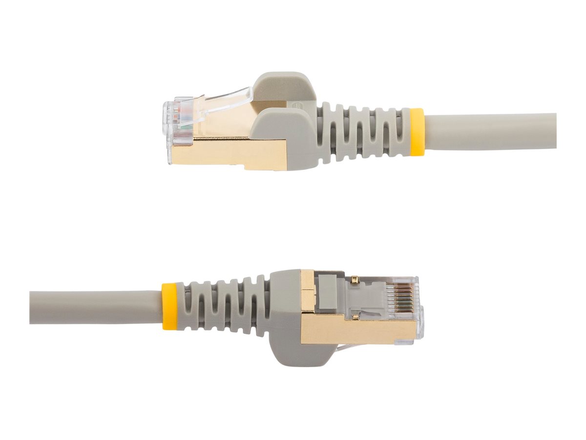 StarTech.com 5m CAT6A Ethernet Cable, 10 Gigabit Shielded Snagless RJ45 100W PoE Patch Cord, CAT 6A 10GbE STP Network Cable w/Strain Relief, Grey, UL Certified Wiring/TIA - Category 6A - 26AWG (6ASPAT5MGR)