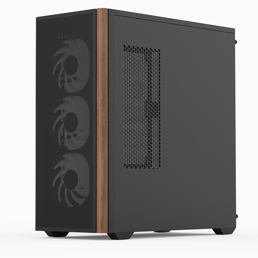 AEROCOOL ADVANCED TECHNOLOGIES Geh Midi D501A-G-WT-v2 W/Wood/ATX - ATX, Ansicht 4