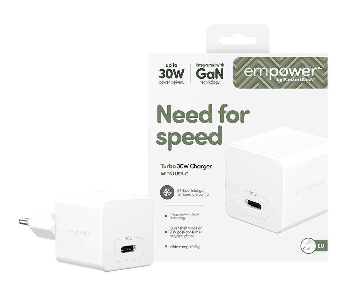PanzerGlass empower by PanzerGlass - Netzteil - 30 Watt - Power Delivery 3.1 (24 pin USB-C), Ansicht 2
