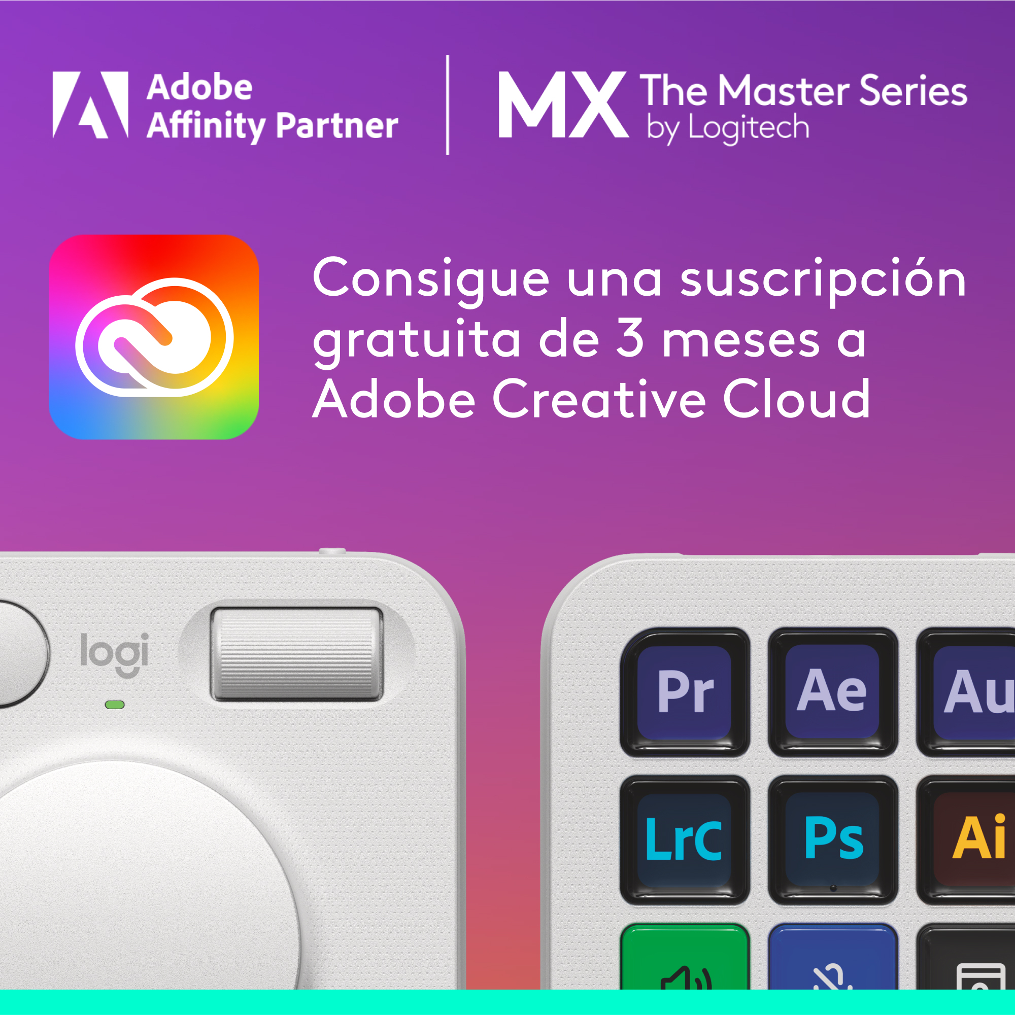 Logitech Master Series MX Creative Console - Tastatur- und Ziffernblockset, Ansicht 2
