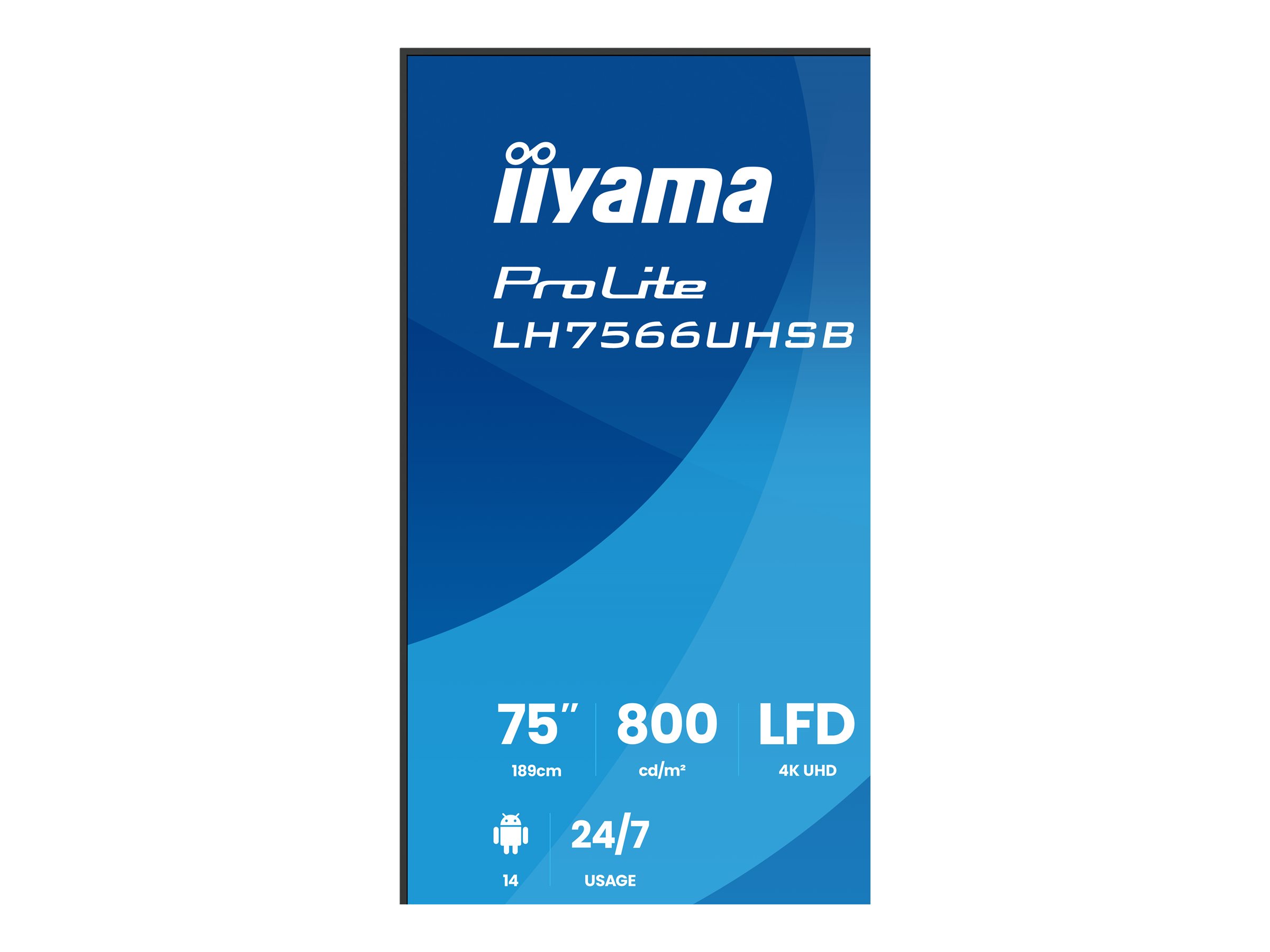 Iiyama ProLite LH7566UHSB-B1AG - 189 cm (74.5")