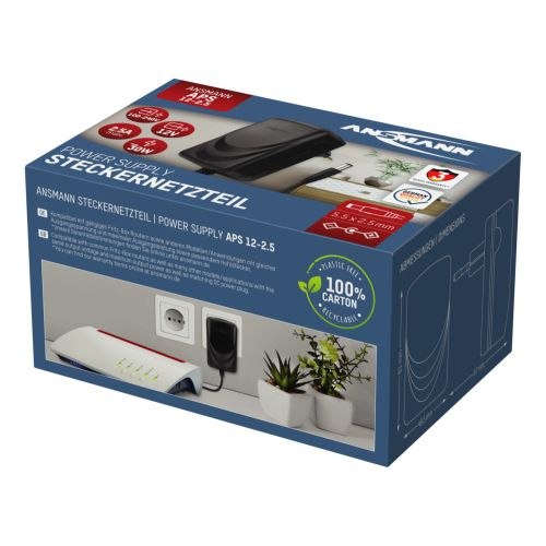 Ansmann Netzteil APS 12-2.5 12V 2.5A 30W speziell für Router, Ansicht 4