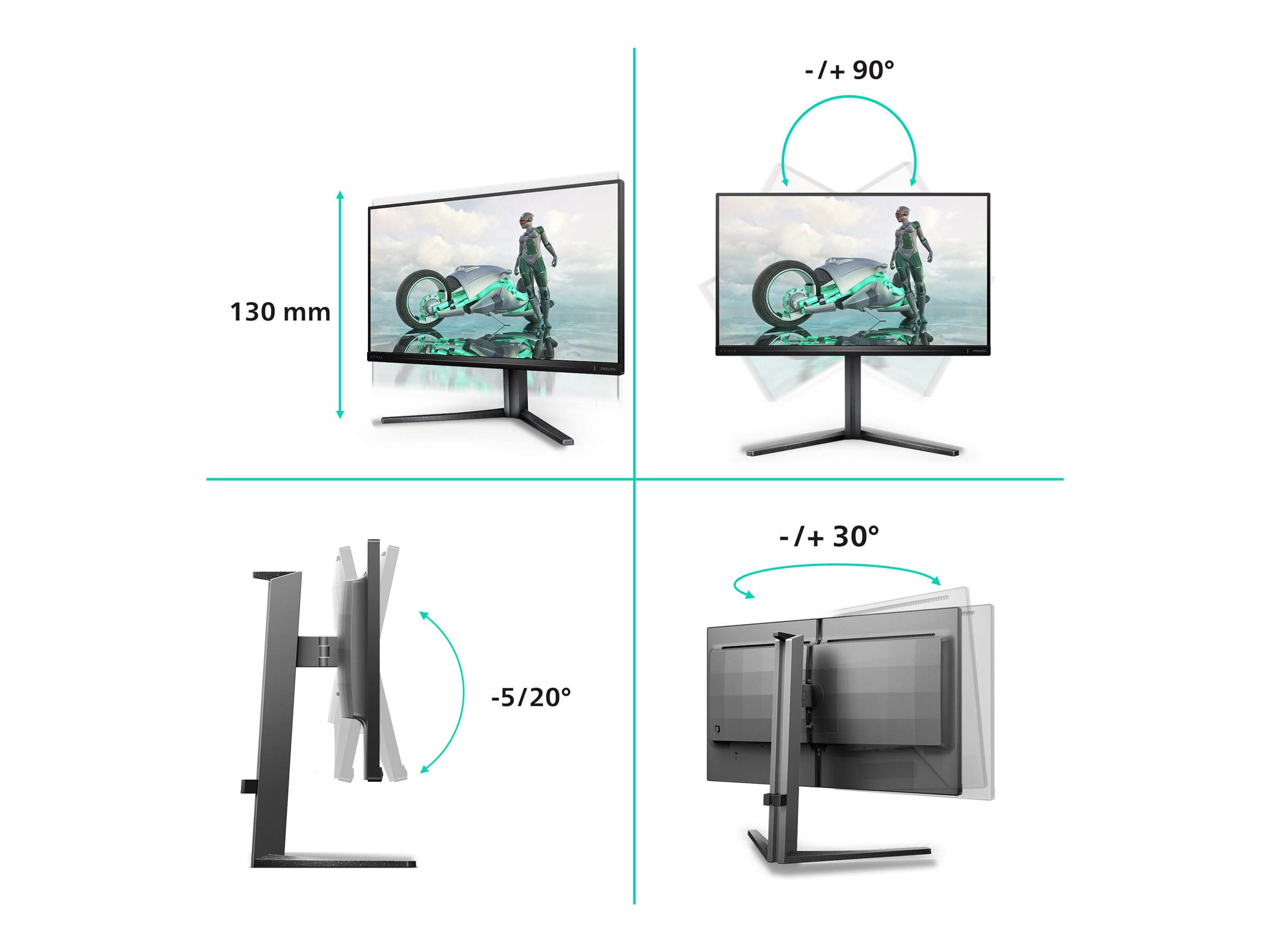 Philips Evnia 3000 25M2N3200U - LED-Monitor - 62.2 cm (25), Ansicht 3