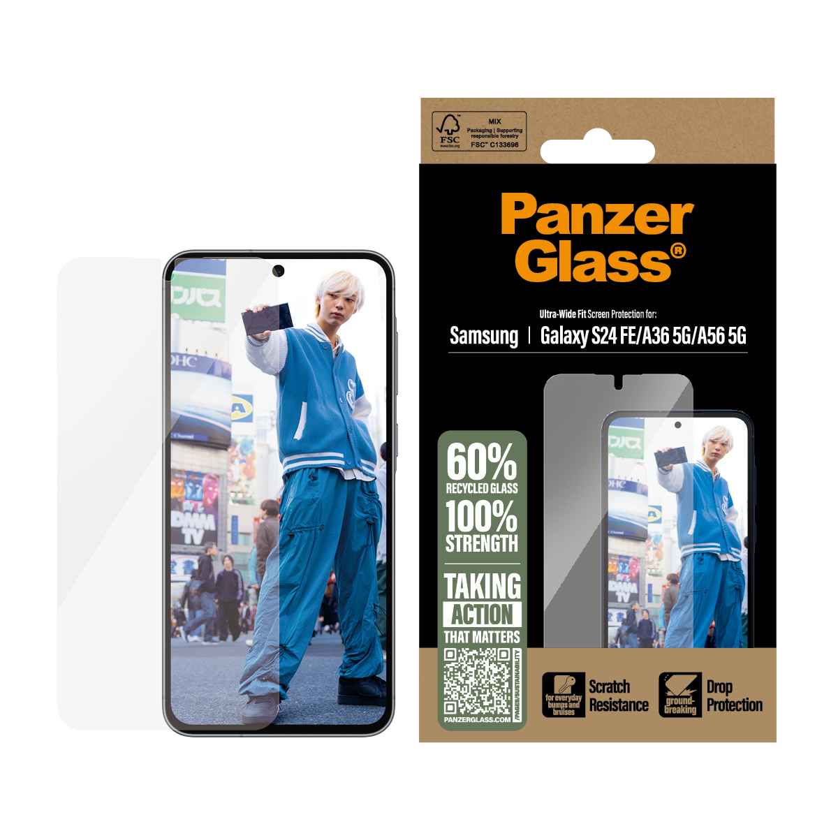PanzerGlass Bildschirmschutz für Handy - ultrabreite Passform, Ansicht 4