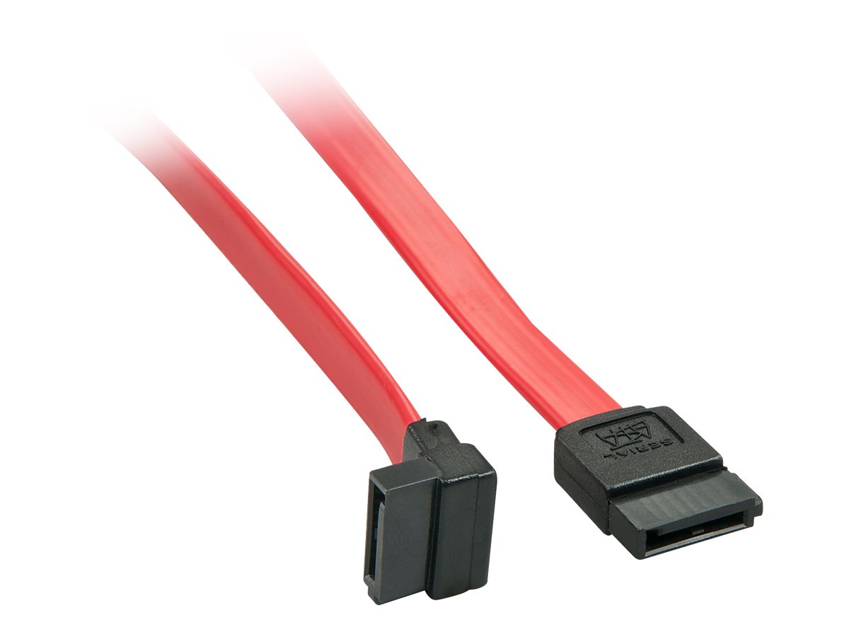 Lindy - SATA-Kabel - Serial ATA 150/300/600 - SATA zu SATA gewinkelt - 50 cm - Rot