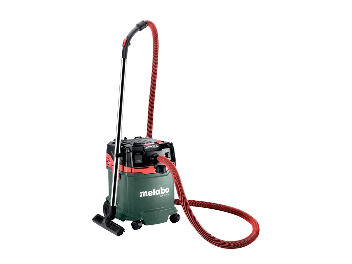 Metabo ASA 30 M PC - 1200 W - Trommel-Vakuum - Trocken&Nass - 30 l - 78 dB - Schwarz - Grün - Rot, Ansicht 4