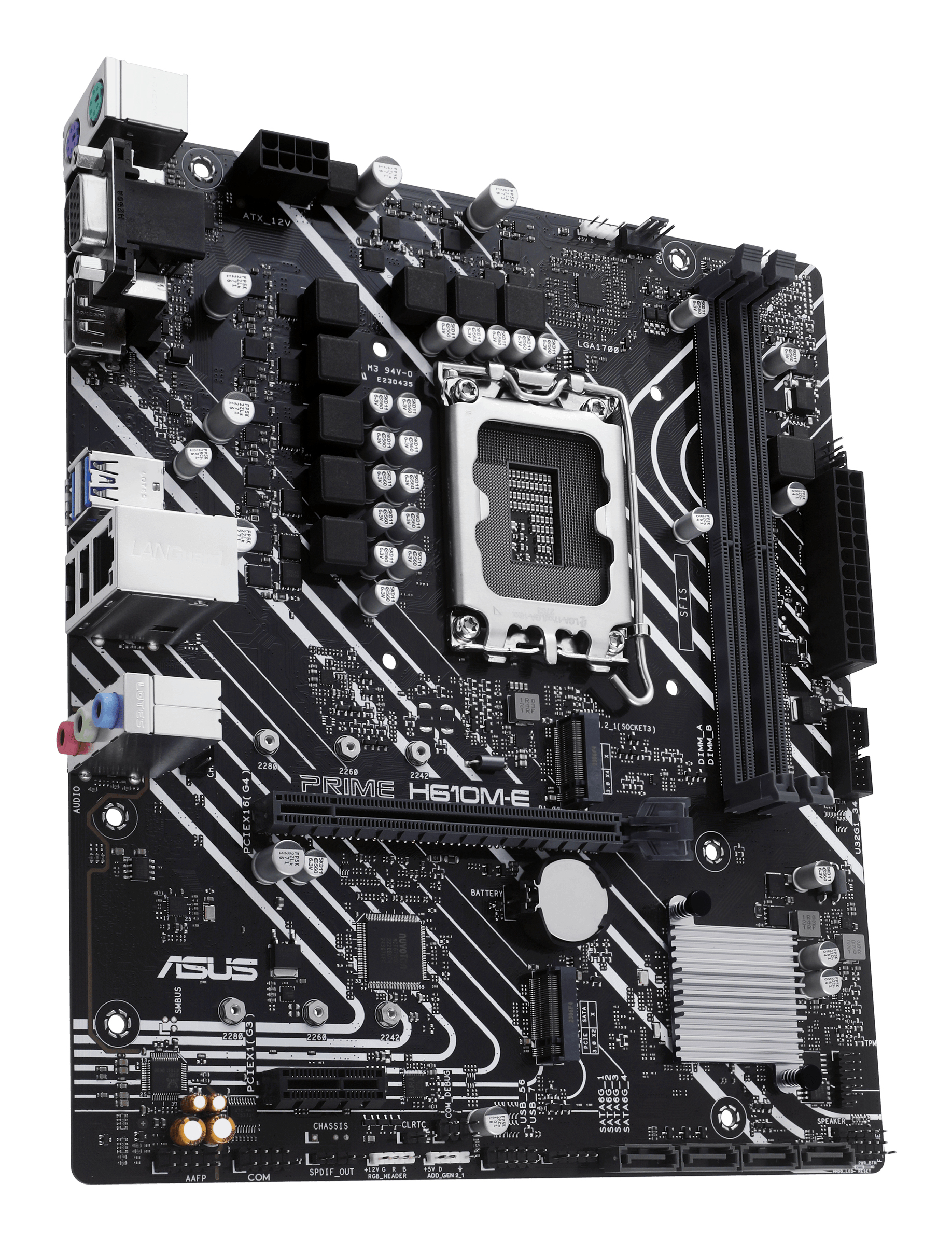 ASUS PRIME H610M-E-CSM - Motherboard - micro ATX - LGA1700-Sockel - H610 Chipsatz, Ansicht 3