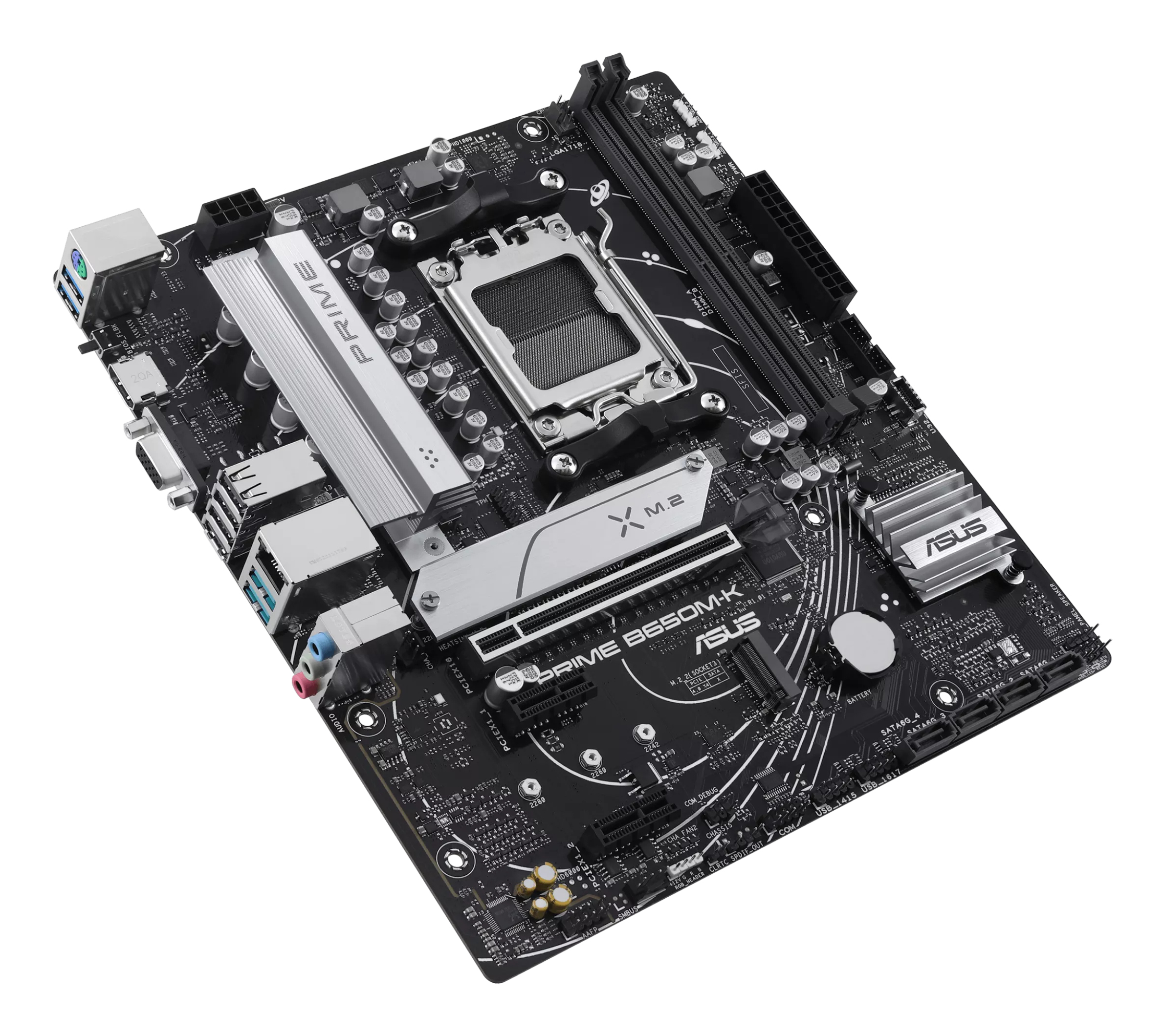 ASUS MB ASUS PRIME B650M-K (AMD,AM5,DDR5,mATX) - AMD Sockel AM5 (Ryzen Zen4), Ansicht 3