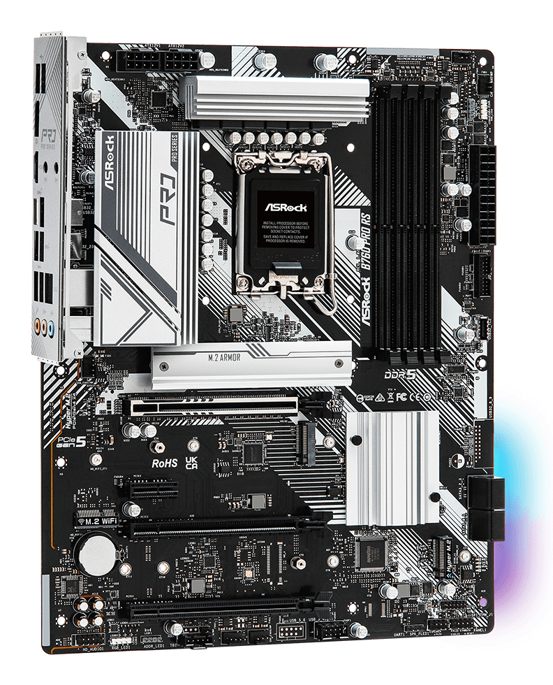 ASRock B760 PRO RS - Motherboard - ATX - LGA1700-Sockel - B760 Chipsatz, Ansicht 3