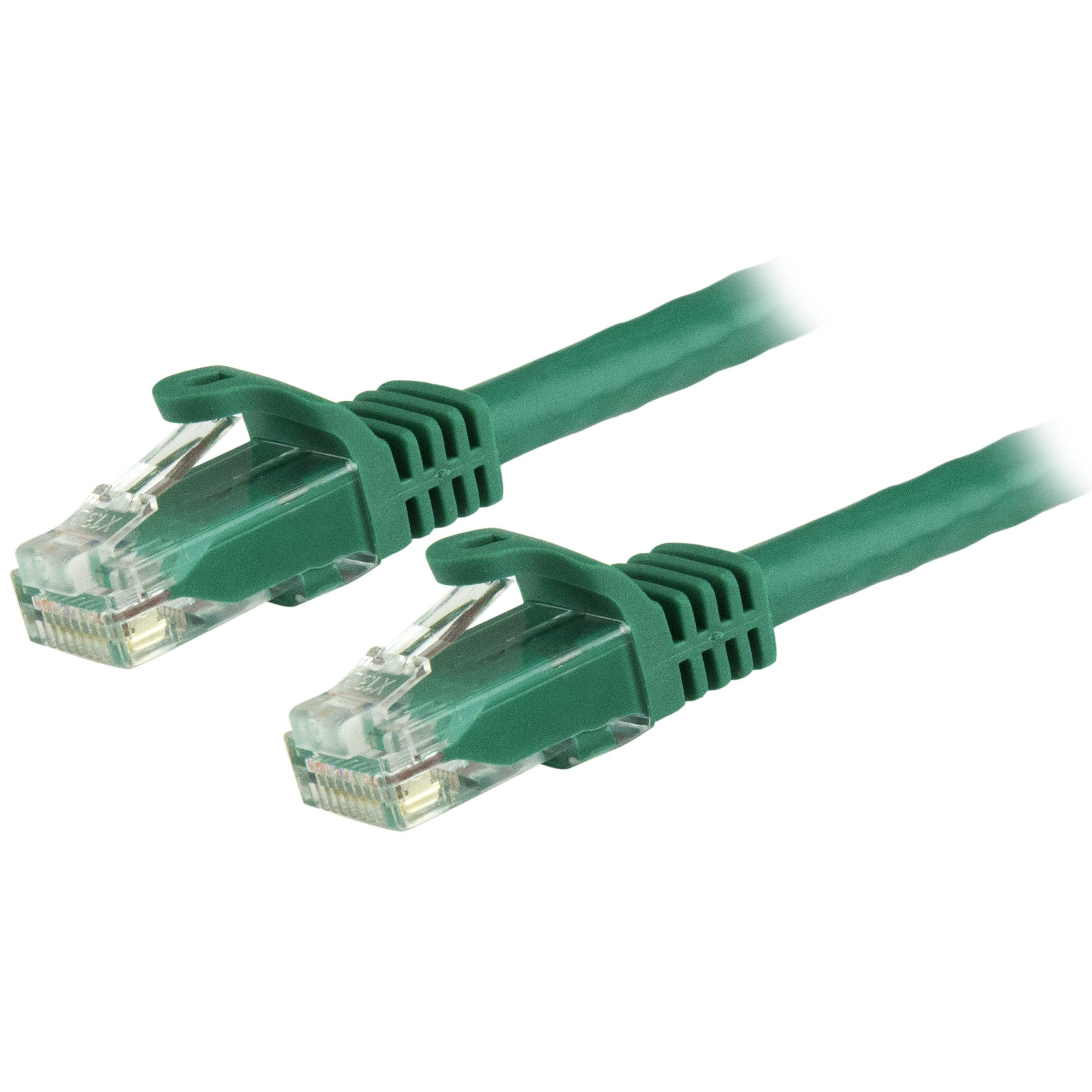 StarTech.com 1.5m CAT6 Ethernet Cable, 10 Gigabit Snagless RJ45 650MHz 100W PoE Patch Cord, CAT 6 10GbE UTP Network Cable w/Strain Relief, Green, Wiring is UL Certified/TIA - Category 6 - 24AWG (N6PATC150CMGN) Image