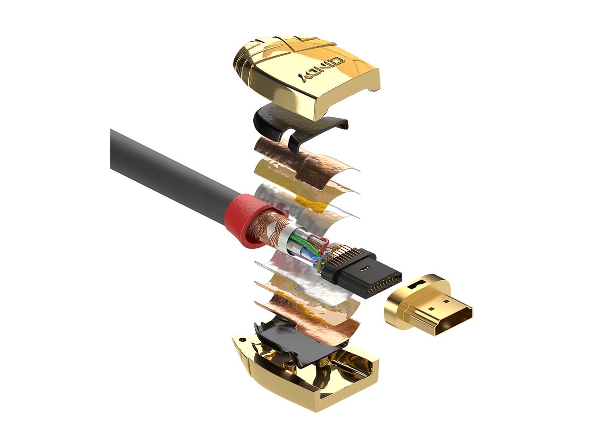 Lindy Gold Line - HDMI-Kabel mit Ethernet - HDMI männlich zu HDMI männlich