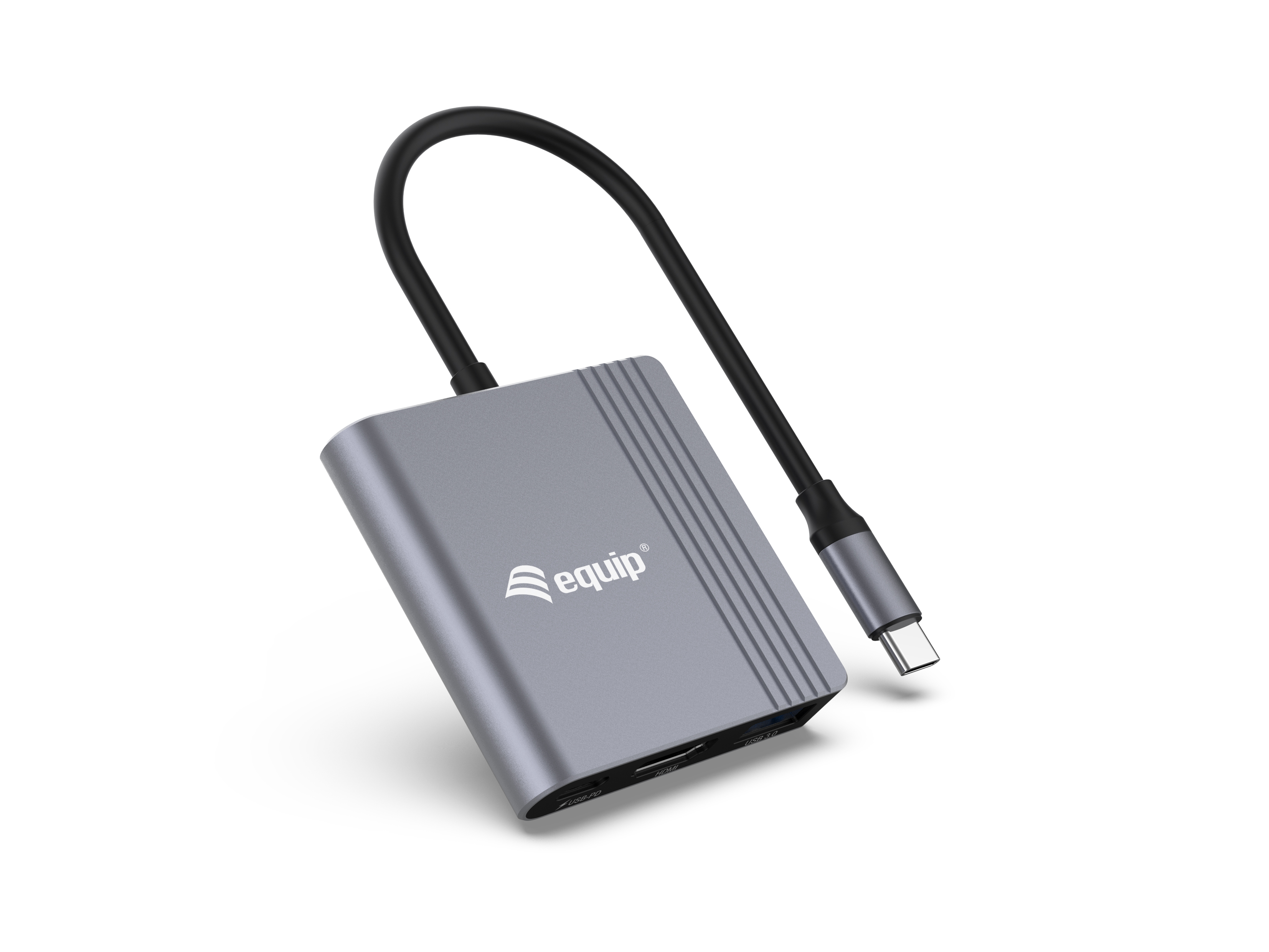 Equip 3-in-1-USB-C-zu-HDMI-/USB-A-/USB-PD-Adapter - 3.2 Gen 1 (3.1 Gen 1) - USB Typ-C - HDMI-Ausgang - 3840 x 2160 Pixel, Ansicht 4