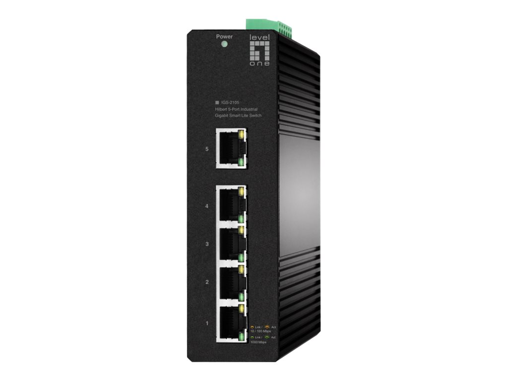 LevelOne Hilbert IGS-2105 - Switch - industriell leicht - managed - 4 x 101001000 + 1 x 101001000 (Uplink)