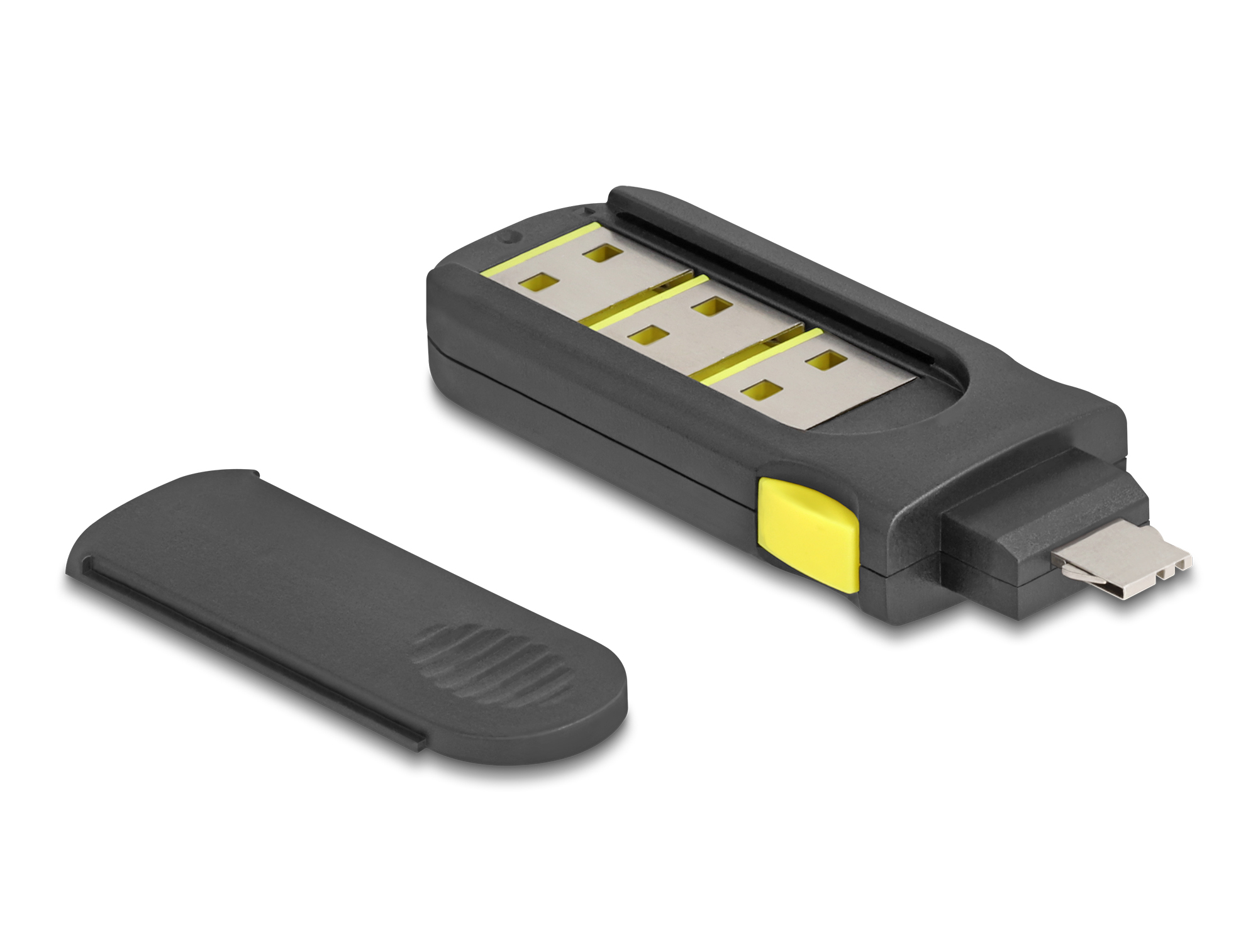 Delock USB Port Blocker Set für Typ-A Buchse 4 Stück+ Verschlusswerkzeug - Kabel-/Adapterset, Ansicht 2