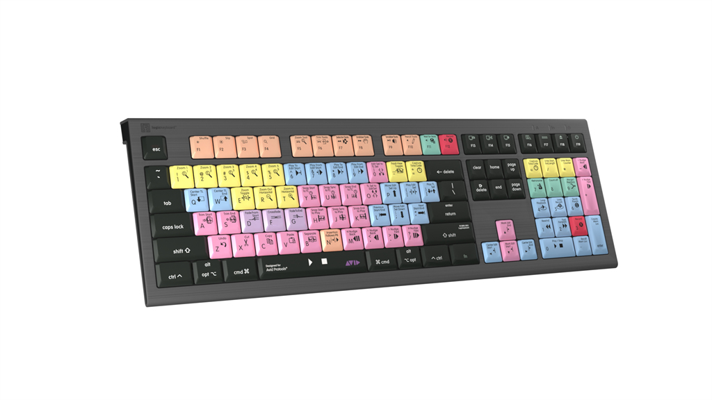 Logickeyboard ASTRA 2 - Volle Größe (100%) - Kabelgebunden - USB - Scherenschalter - Schwarz - TL: Französisch, AZERTY, Ansicht 3
