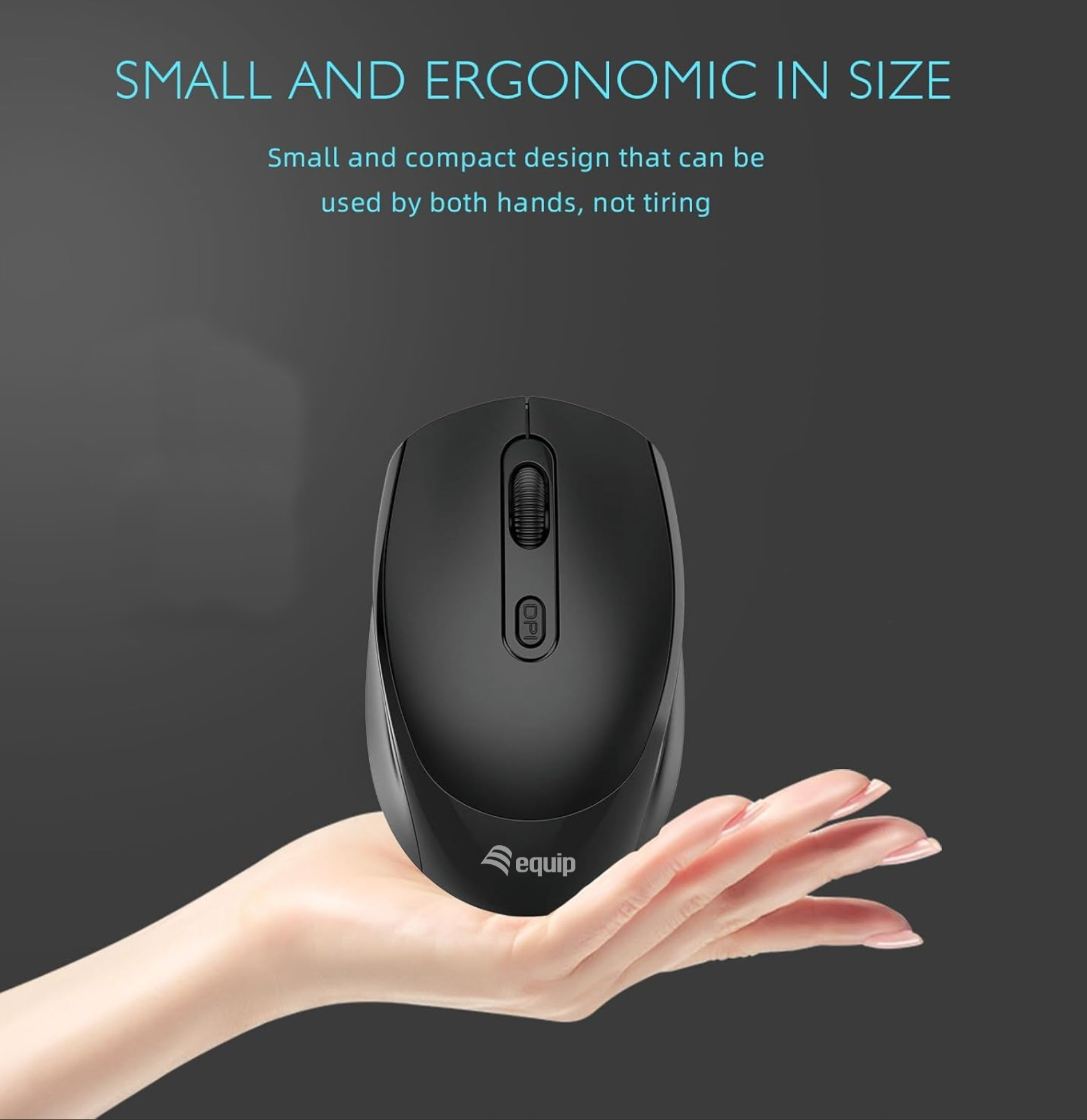 Equip Kompaktmaus Wireless Dual Mode 4Btn L+R schwarz, Ansicht 4