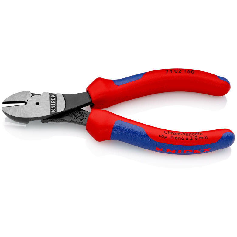 KNIPEX 74 02 160 - Diagonale Zange - 2 mm - Stahl - Kunststoff - Blau - Rot - 57 mm, Ansicht 2