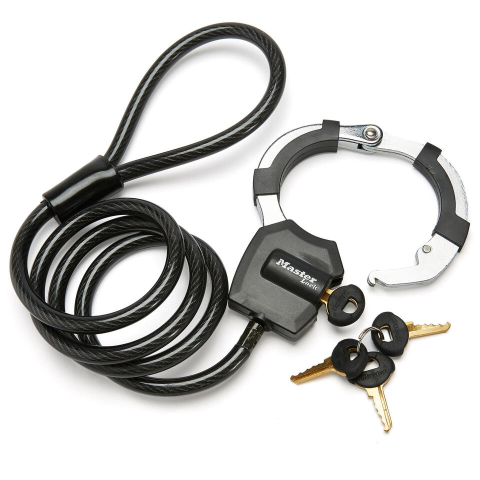 MasterLock Street Cuff - Kabelschloss - Schwarz - Stahl - Schlüssel - 1000 mm - 8 mm, Ansicht 3
