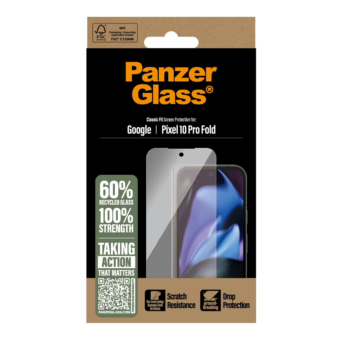 PanzerGlass Bildschirmschutz für Handy - klassische Passform - 149,65 x 69,8 mm, Ansicht 4